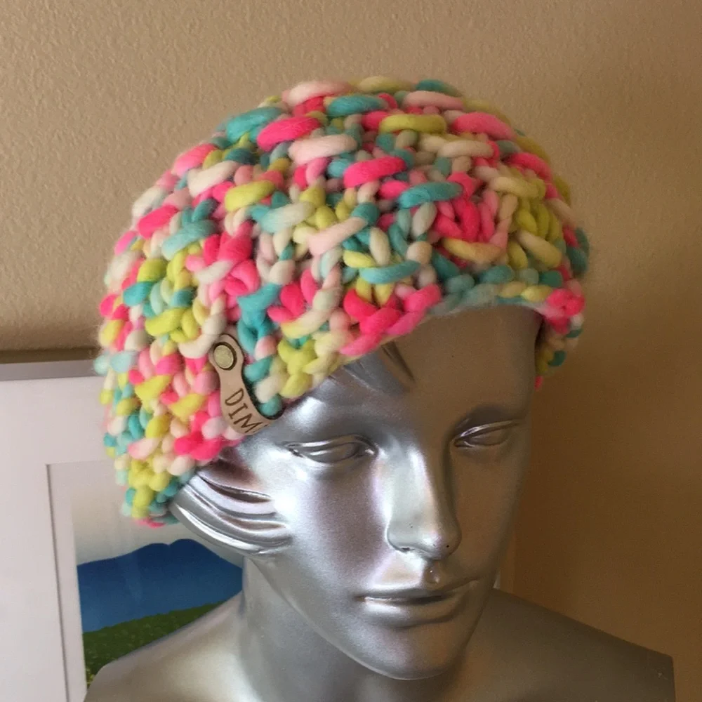 Handmade Hand Knit Ear Warmer Headband Multi Color